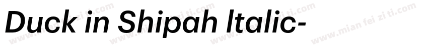 Duck in Shipah ltalic字体转换